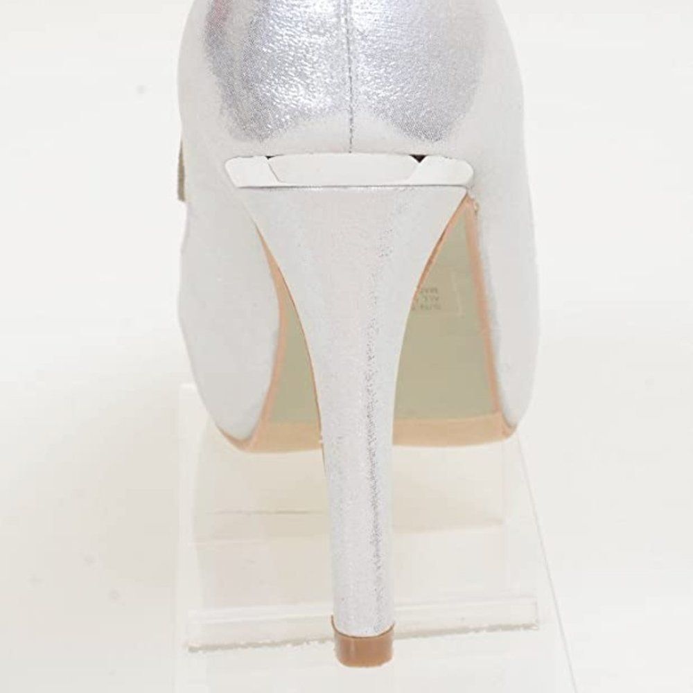 NEW Bridal Sparkly Peep Toe Platform Stiletto Dress Formal Pumps - Picture 3 of 8